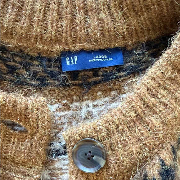 GAP Tan and Black Knit Cardigan - Picture 2 of 4